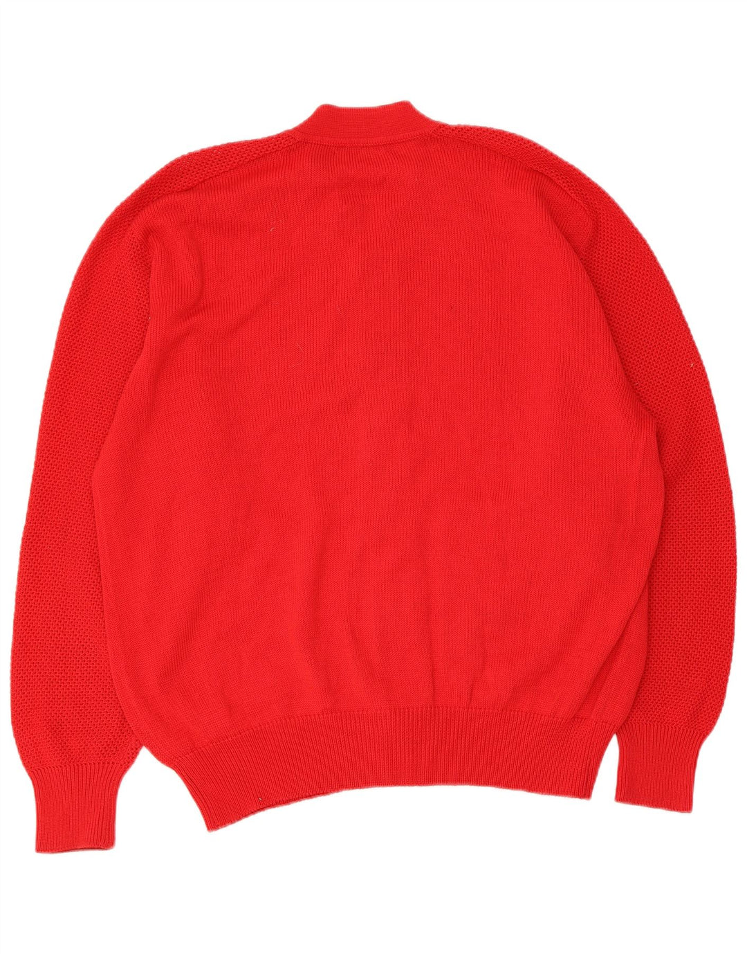 Vintage Herren Cardigan Pullover Große rote Baumwolle