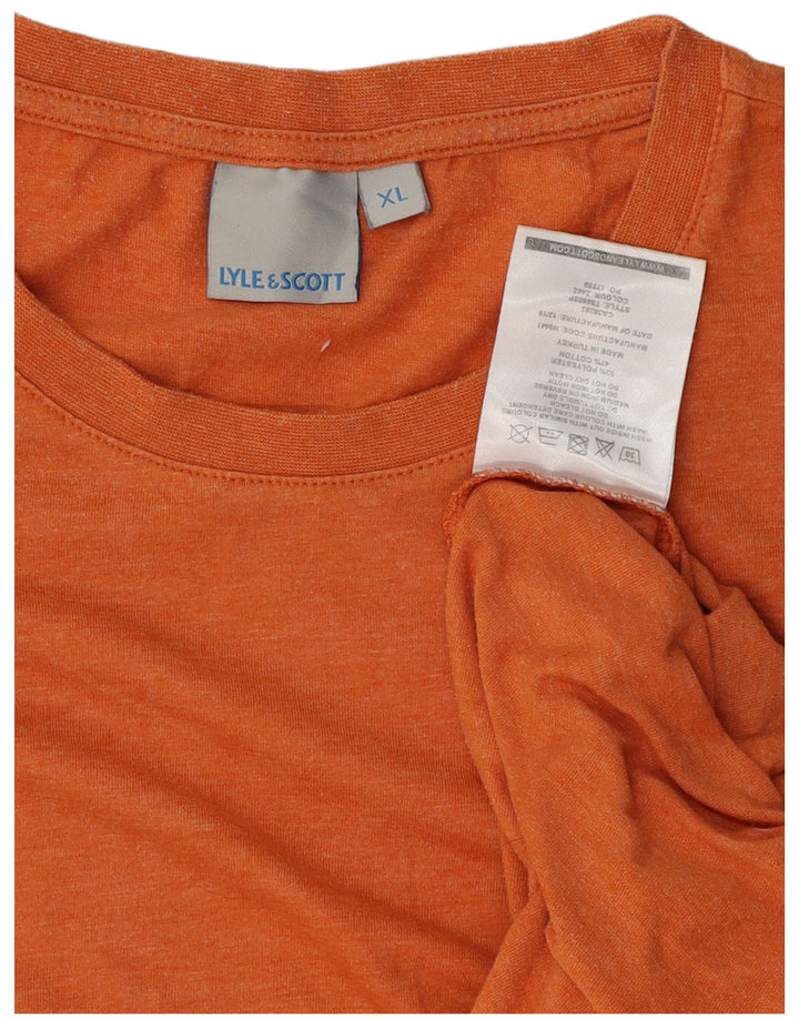 LYLE & SCOTT Herren T-Shirt Top XL Orange Polyester