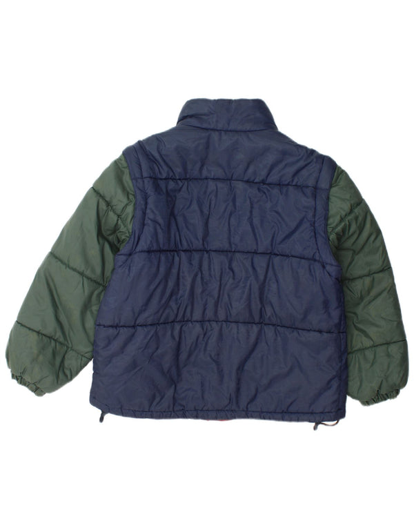 Meccano Wattierte Jacke für Jungen, 12–13 Jahre, Marineblau, Farbblock