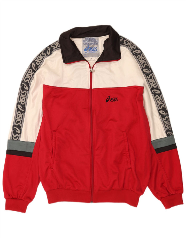 Asics Herren-Trainingsanzugoberteil mit Grafik, IT 56 XL, Rot, Farbblock