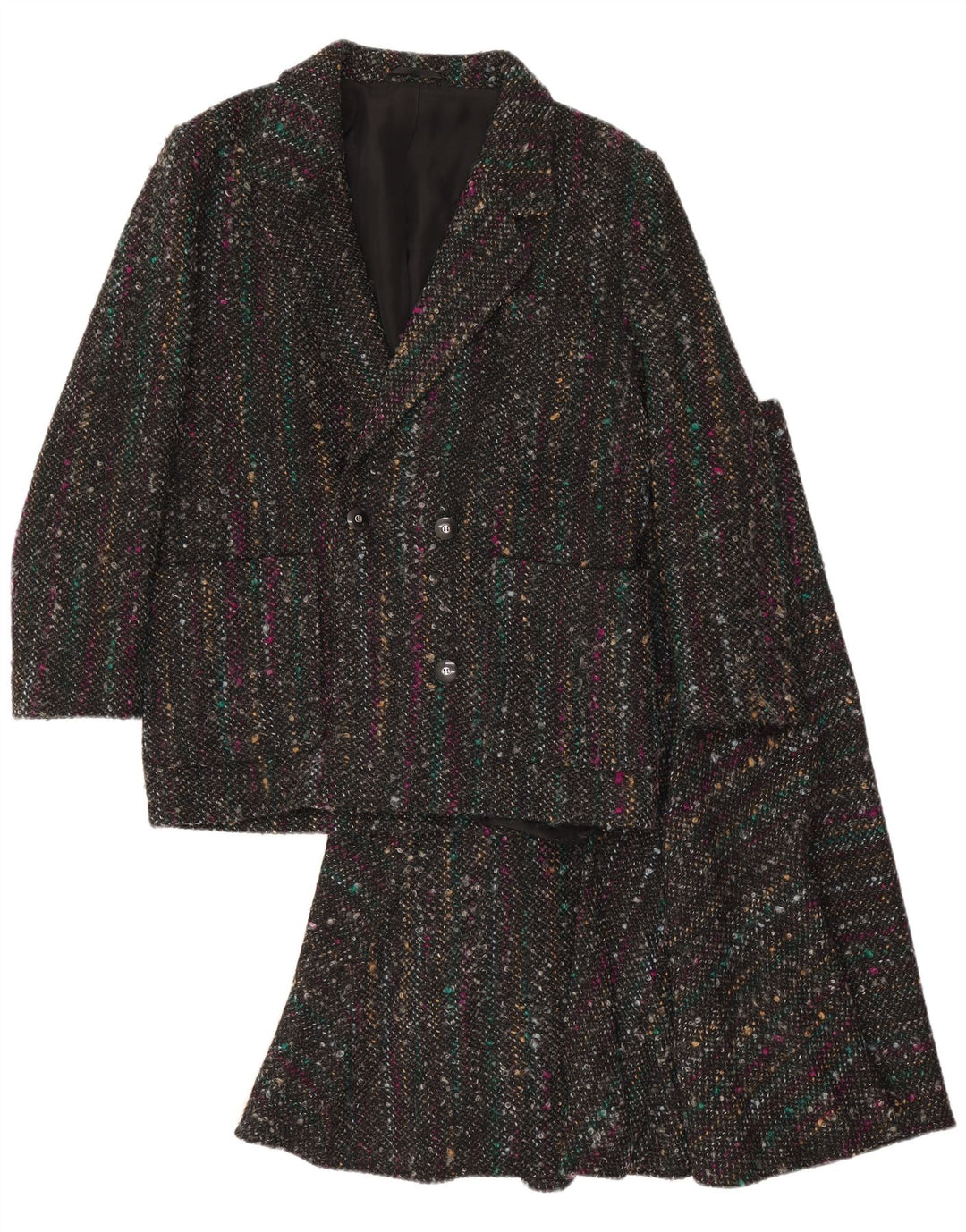 Vintage Damen 2-teiliges Rockset EU 40 Medium W28 Grau meliert