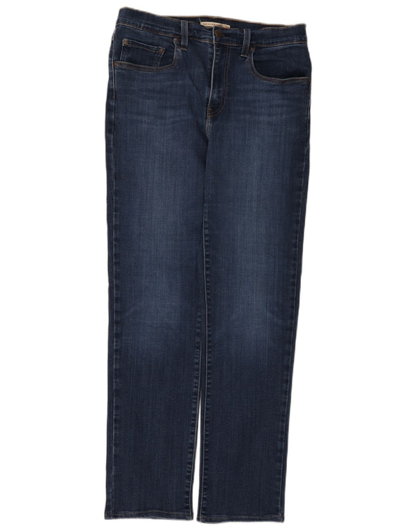 Levi's Damen 724 High Rise Straight Jeans W30 L32 Marineblau Baumwolle