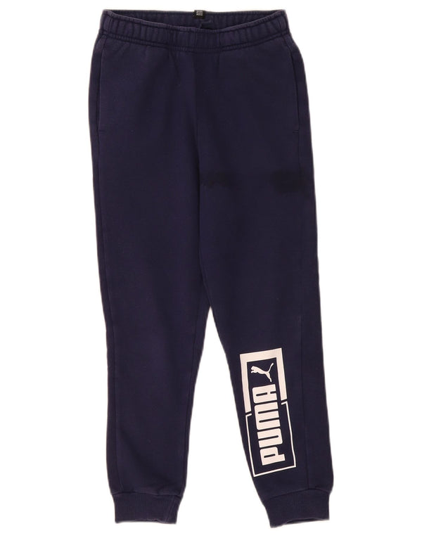 Puma Jungen Grafik-Trainingshose, Jogginghose, 9–10 Jahre, Marineblau