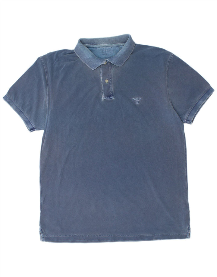 GANT Herren Poloshirt XL Blau Baumwolle