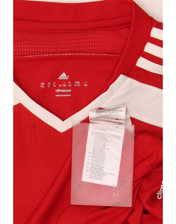 Adidas Jungen Grafik T-Shirt Top 13-14 Jahre XL Rot Polyester