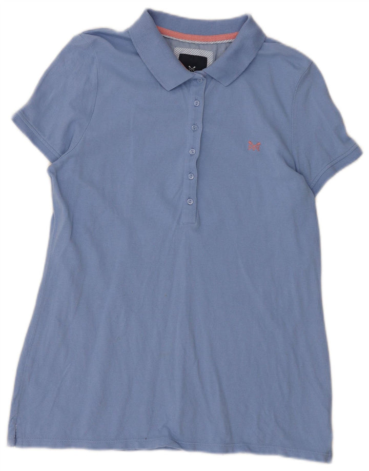 Crew Clothing Damen Poloshirt UK 14 Mittelblau