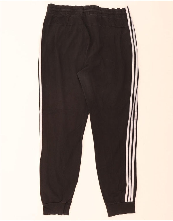 Adidas Damen Trainingshose Jogger UK 14 Große schwarze Baumwolle