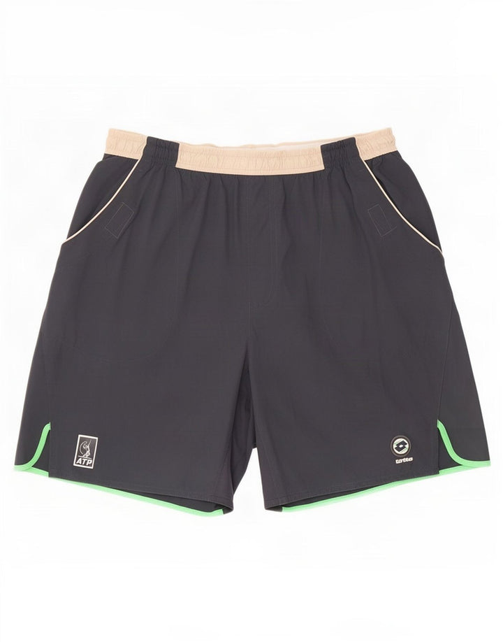 Lotto Herren-Sportshorts, Mittelgrau, Farbblock