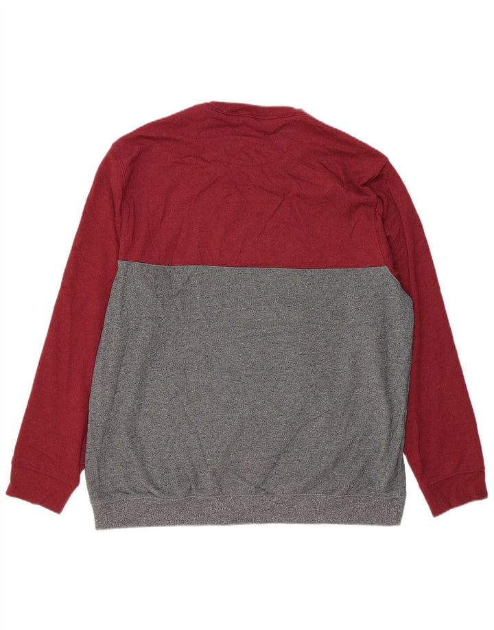 IZOD Mens Sweatshirt Jumper XL Grey Colourblock Polyester