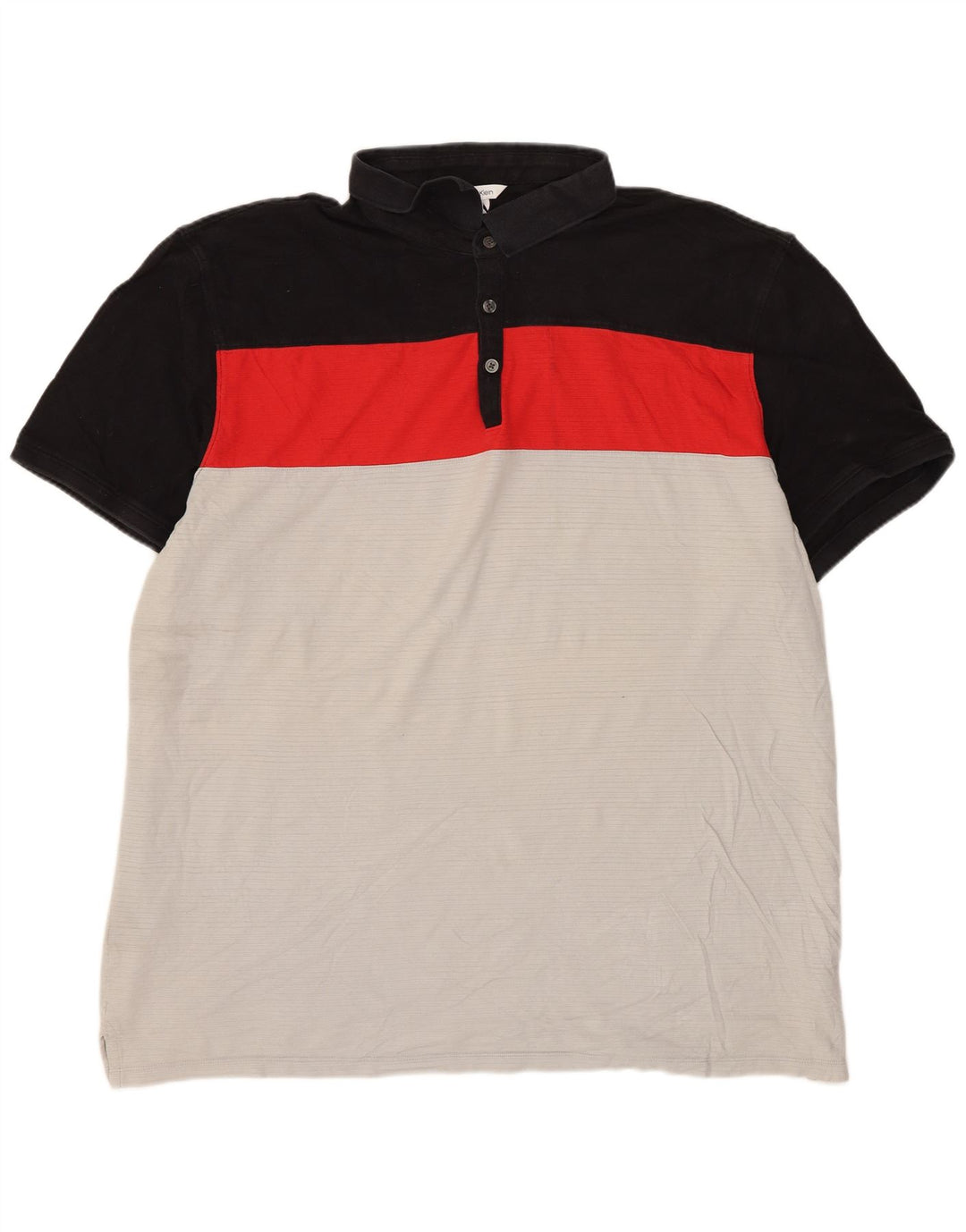 Calvin Klein Herren-Poloshirt 2XL, mehrfarbig, Colourblock-Baumwolle