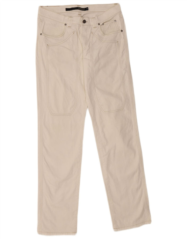 Jeckerson Herren Straight Jeans W34 L34 Weiße Baumwolle