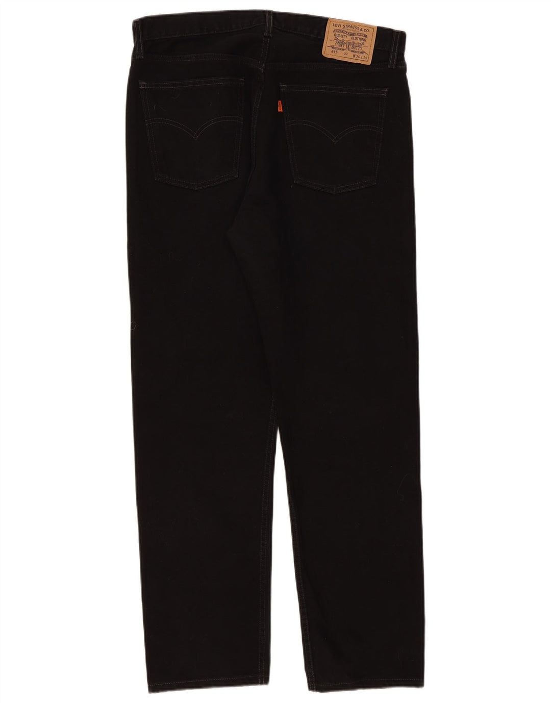 Levi's Herren 615 Straight Jeans W36 L30 Schwarze Baumwolle