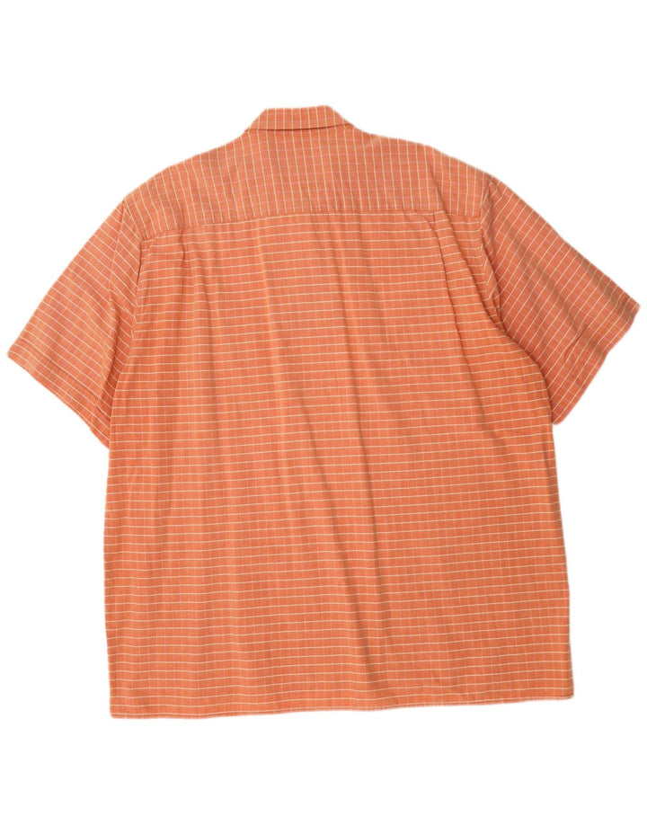 ENGBERS Kurzarm-Pulloverhemd für Herren, Größe 45/46, 2XL, orange kariert