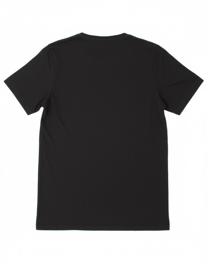 JACK & JONES Mens Graphic T-Shirt Top Large Black Cotton