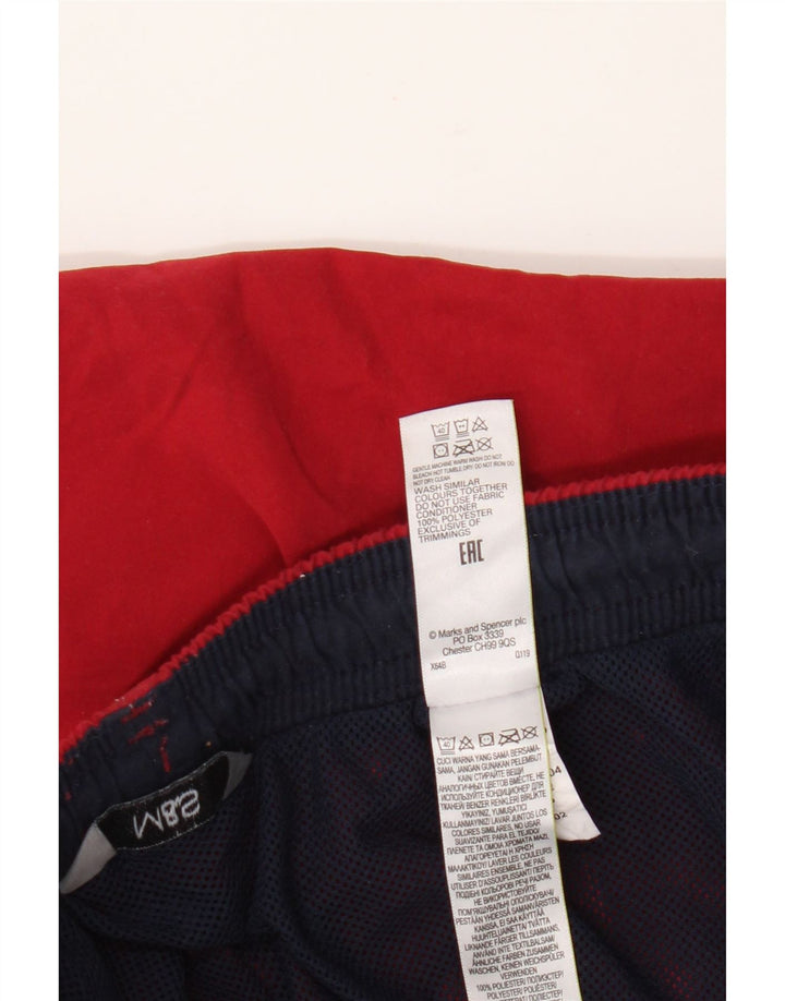 Marks & Spencer Herren-Badeshorts, groß, rot, Polyester