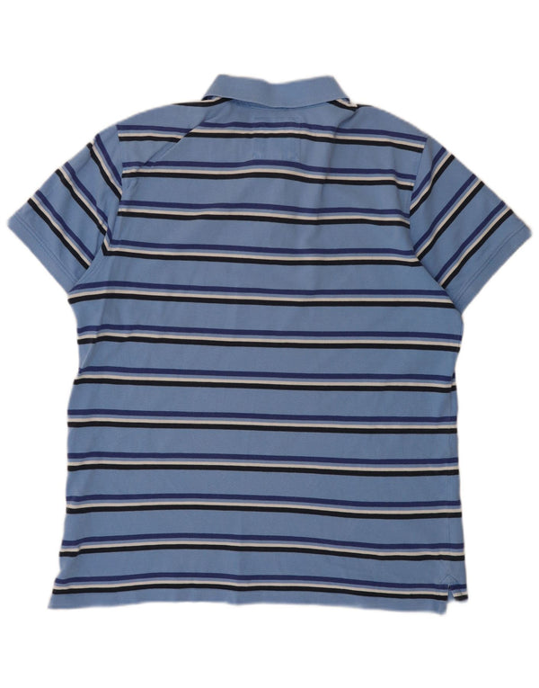 Crew Clothing Herren-Poloshirt XL, blau gestreift, Baumwolle