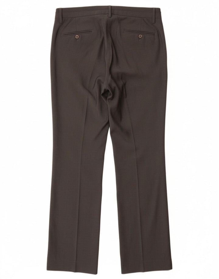 MASSIMO DUTTI Gerade Damen-Anzughose EU 38 Small W28 L33 Graue Wolle