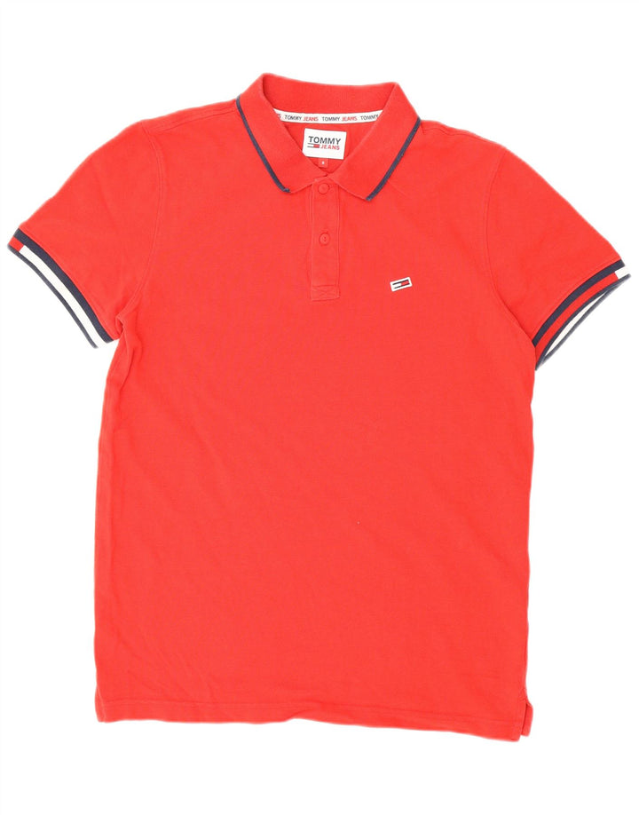 Tommy Hilfiger Herren-Poloshirt, kleine rote Baumwolle
