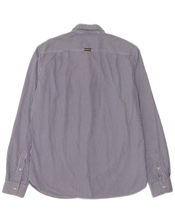 Superdry Mens Shirt XL Blue Pinstripe Cotton