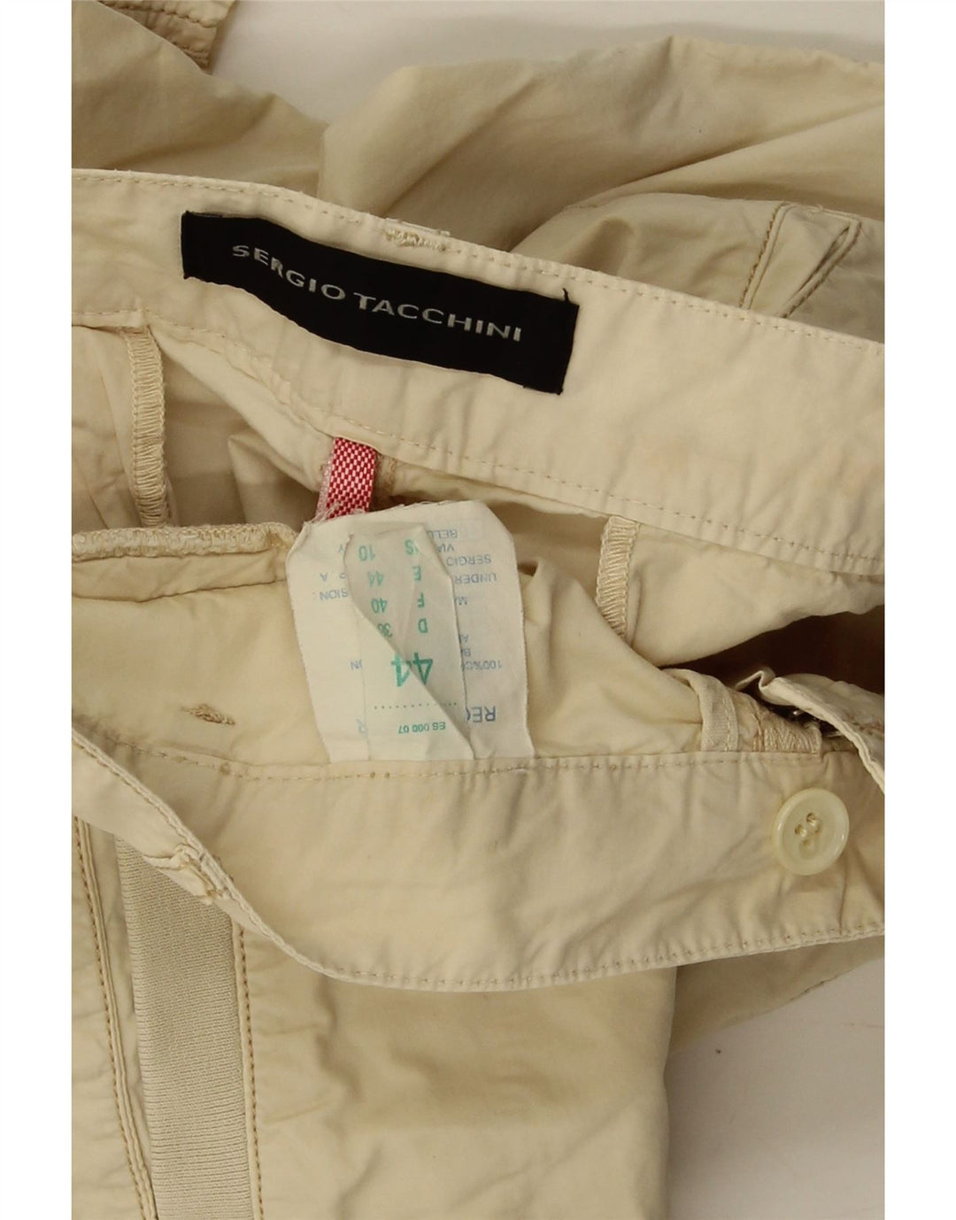 SERGIO TACCHINI Damen Chinoshorts EU 44 XL W36 Beige Baumwolle