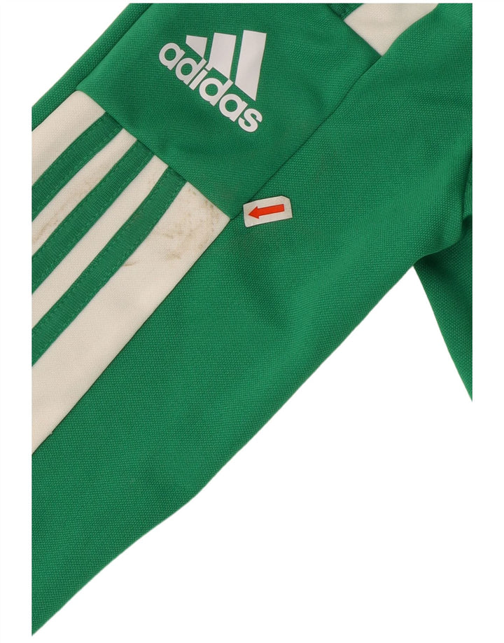 ADIDAS Boys Pullover Tracksuit Top 15-16 Years Green