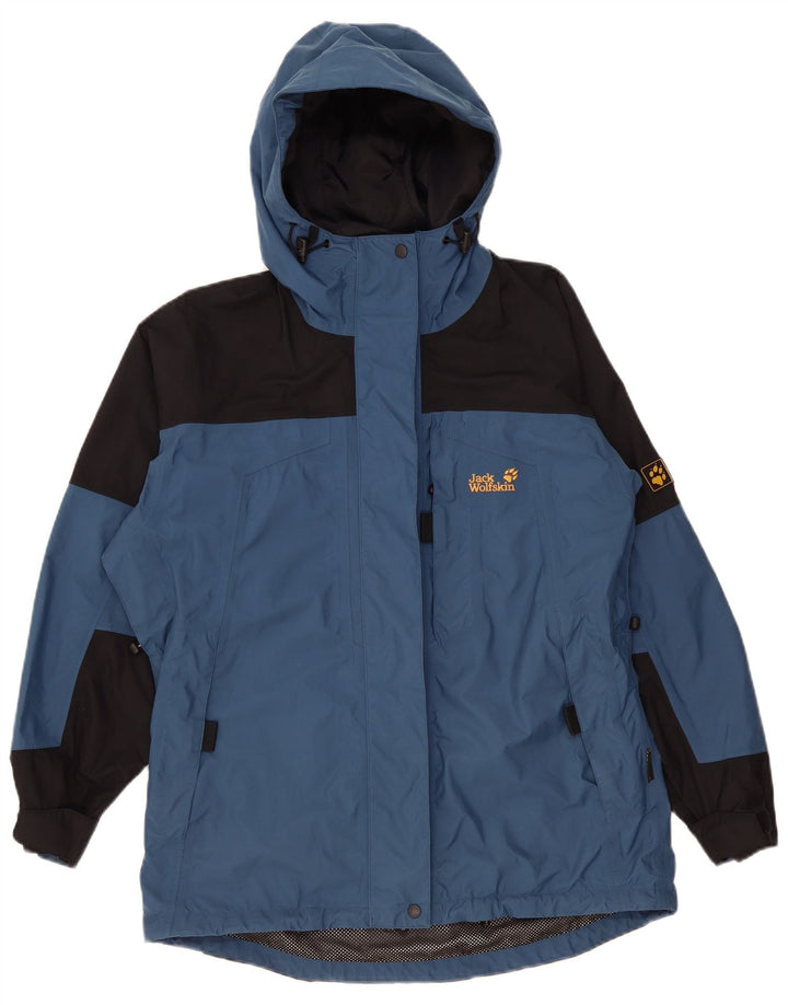 Jack Wolfskin Damen Windjacke mit Kapuze, UK 12, Mittelblau