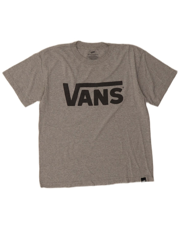 Vans Grafik-T-Shirt für Jungen, 14–15 Jahre, XL, graue Baumwolle