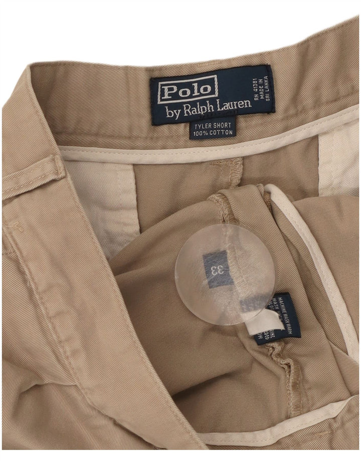 POLO RALPH LAUREN Herren Chino-Shorts mit Pegged, W33, mittelbeige Baumwolle