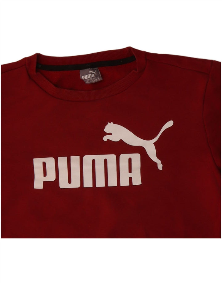 PUMA Womens Oversized Graphic Sweatshirt Jumper UK 10 Small Red Cotton Vintage Puma and Second-Hand Puma from Messina Hembry 