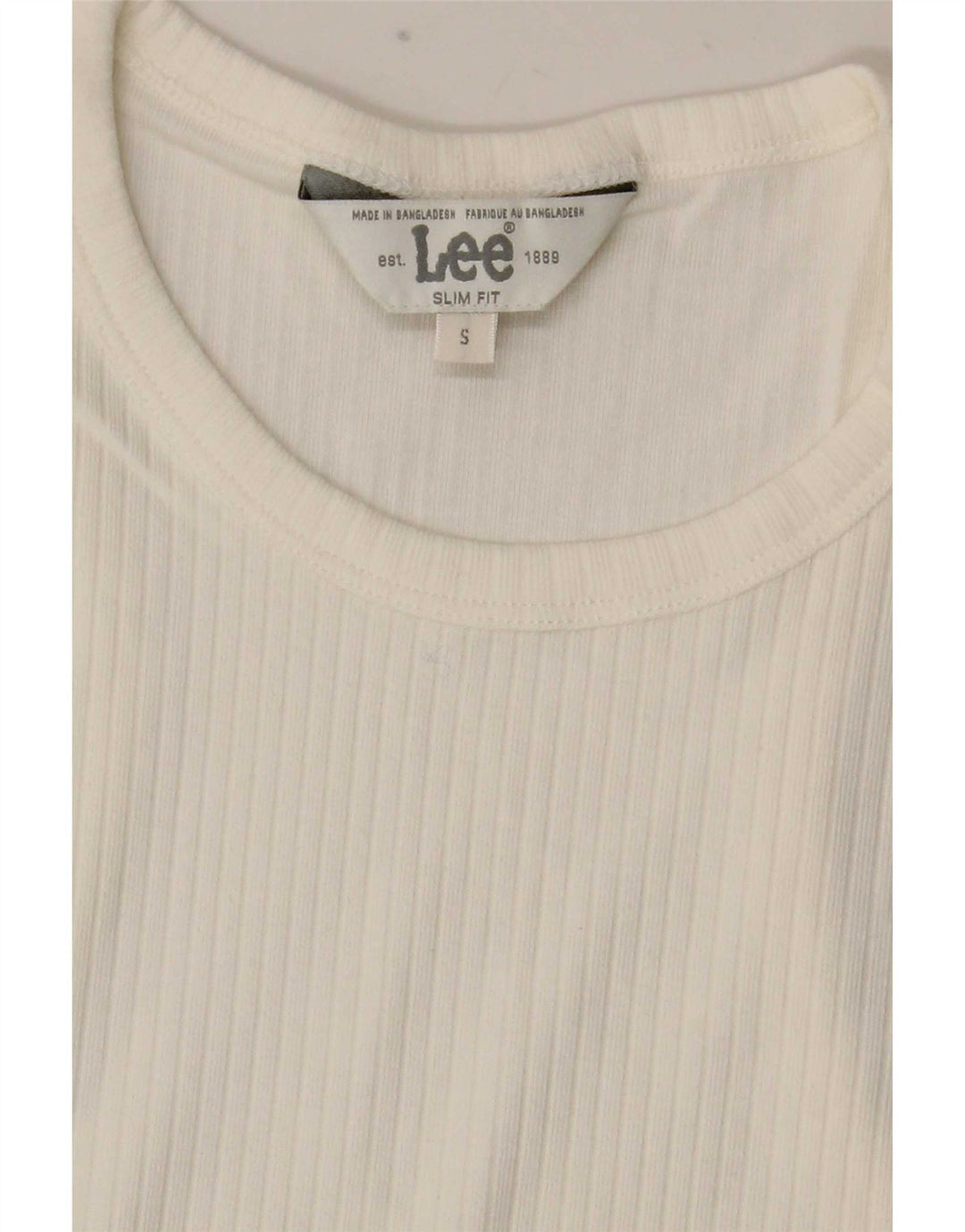 Lee Damen Crop Slim Fit Weste Top UK 8 Small Weiß