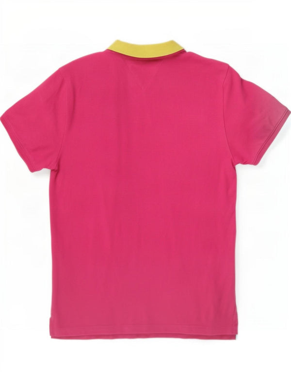 Tommy Hilfiger Womens Rugby Polo Shirt UK 18 XL Pink Cotton
