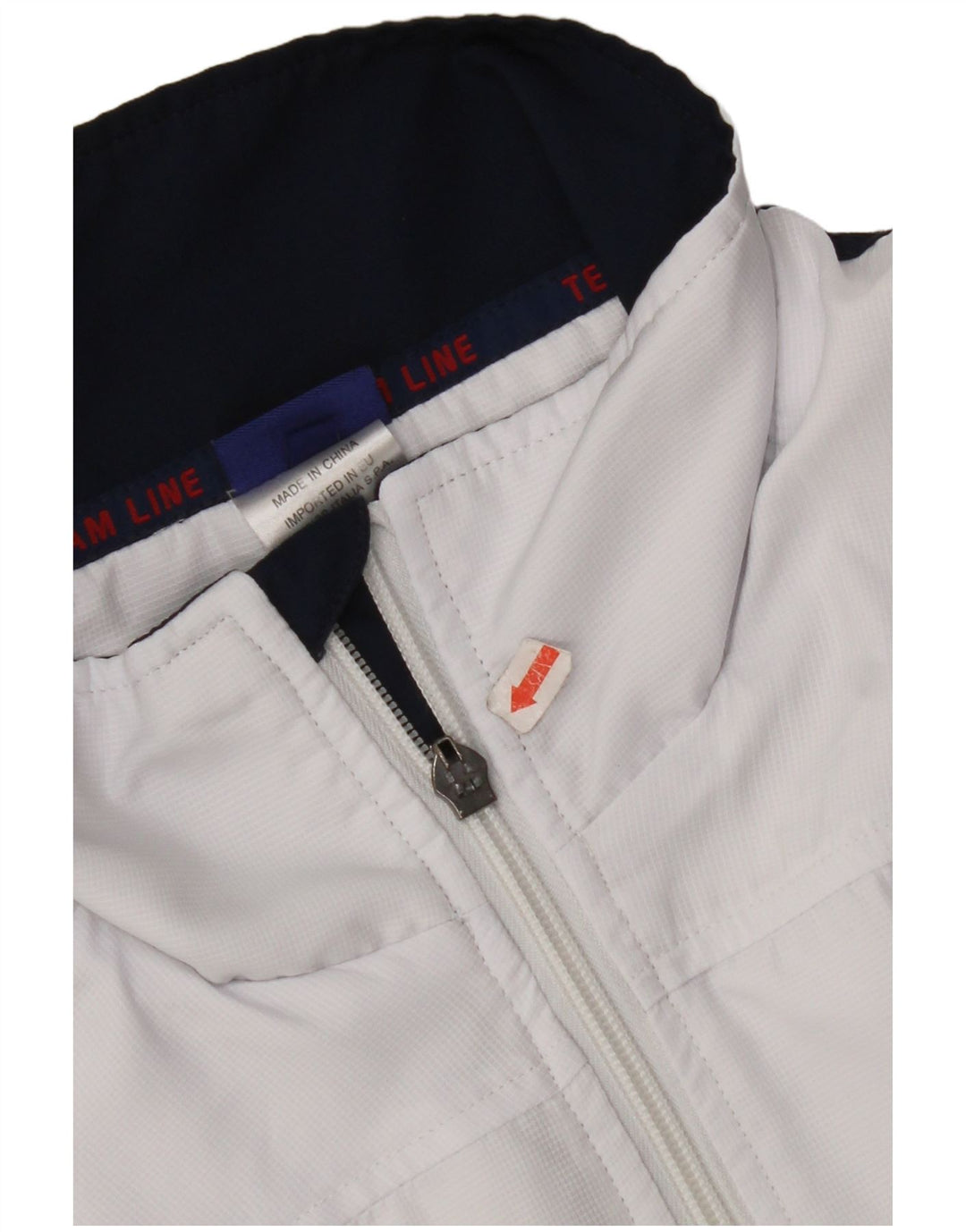 ASICS Herren-Trainingsanzug-Oberjacke, mittelweißes Farbblock-Polyester