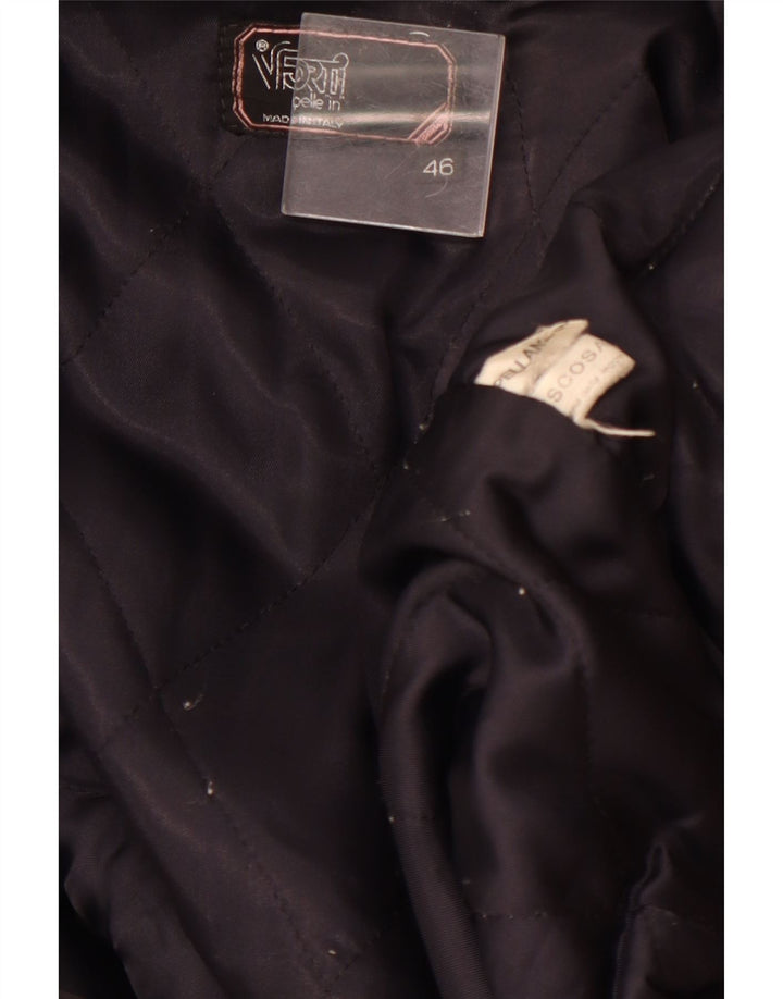 VITTORIO FORTI Damen Bomberjacke IT 46 Große marineblaue Viskose