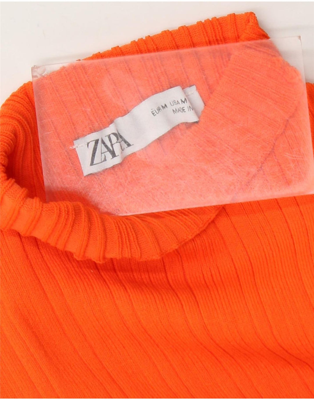 ZARA One-Shoulder-Bodysuit für Damen, UK 12, mittelorangefarbenes Nylon