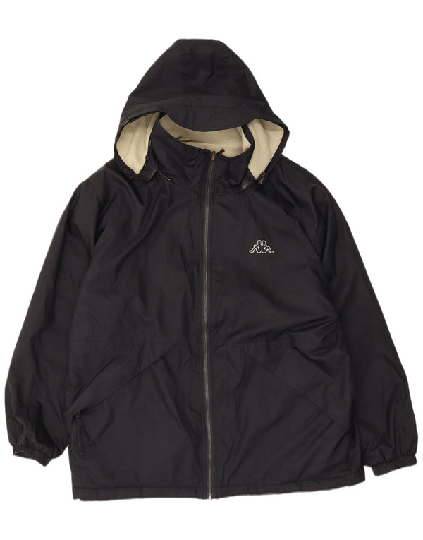 Kappa Herren Kapuzen-Wendejacke UK 36 Small Schwarz Polyester