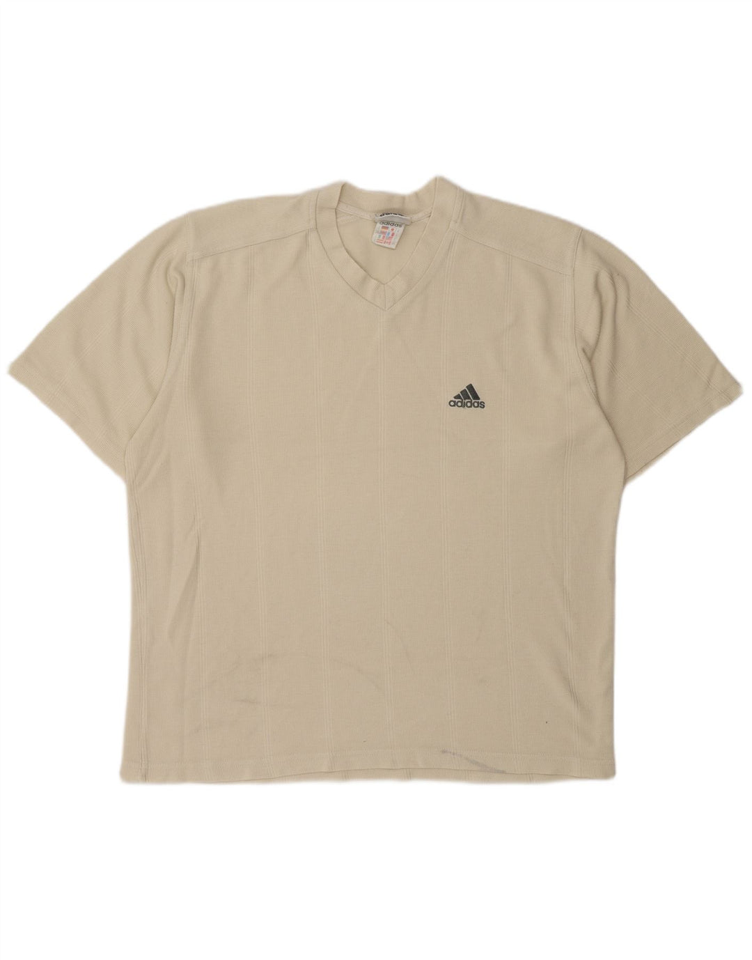 ADIDAS Herren T-Shirt Top UK 40/42 Mittelbeige Baumwolle