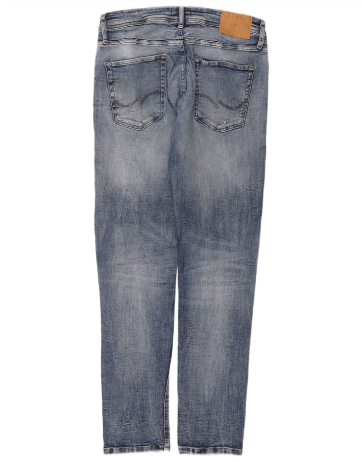 Jack & Jones Herren GLENN Distressed Slim Jeans W32 L32 Blaue Baumwolle