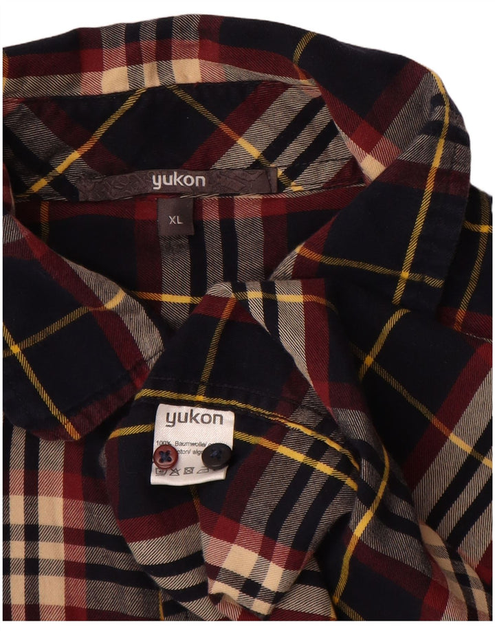 Yukon Herren-Flanellhemd XL, mehrfarbig, kariert, Baumwolle