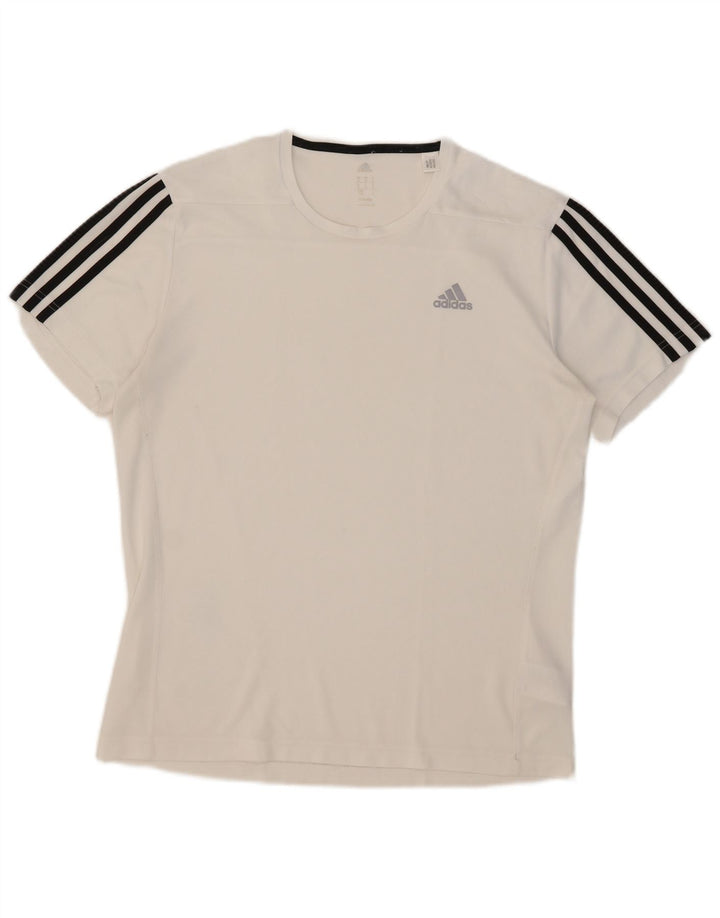 Adidas Herren Climalite T-Shirt Top Mittelweißes Polyester