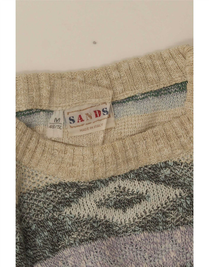 Vintage Herren Pullover mit Rundhalsausschnitt IT 48/50 Medium Mehrfarbig