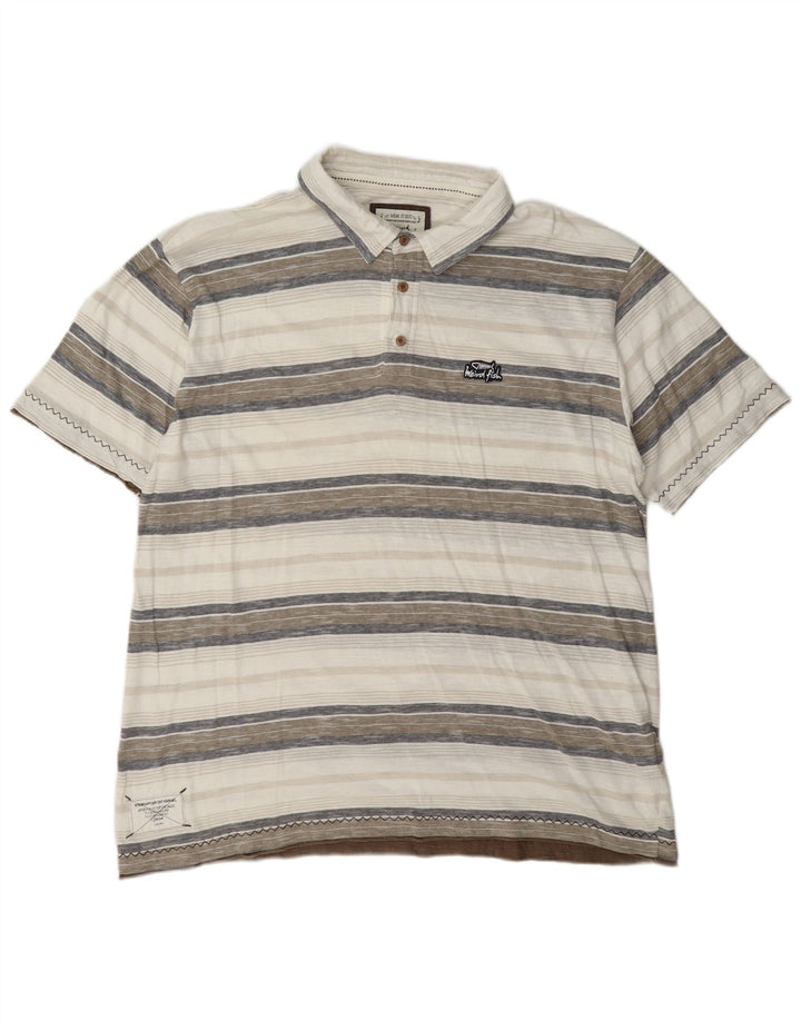 Weird Fish Herren-Poloshirt XL, mehrfarbig, gestreift, Baumwolle