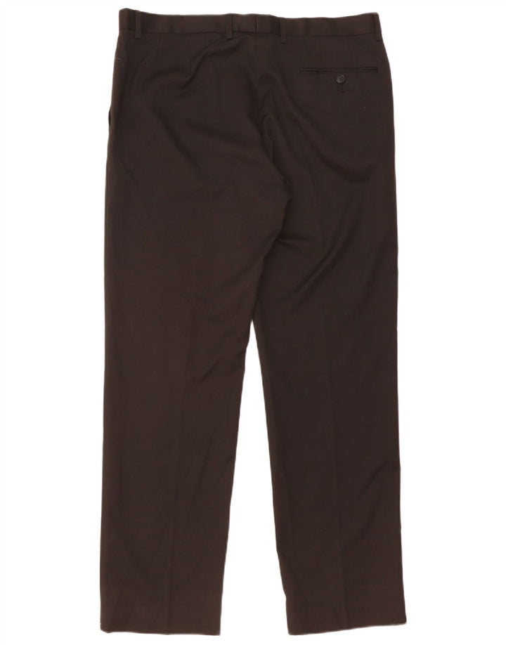 Marks & Spencer Herren-Anzughose, normal, W36, L25, Schwarz, Polyester