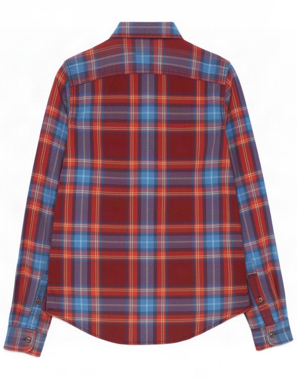 Abercrombie & Fitch Mens Muscle Flannel Shirt Medium Red Check Cotton