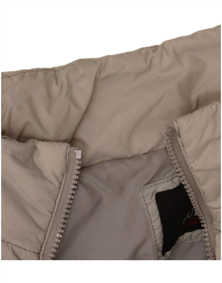 GUESS Damen Wattierte Jacke UK 16 Large Beige Polyester