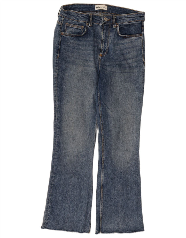Zara Damen Bootcut Jeans EU 40 Medium W30 L26 Blaue Baumwolle