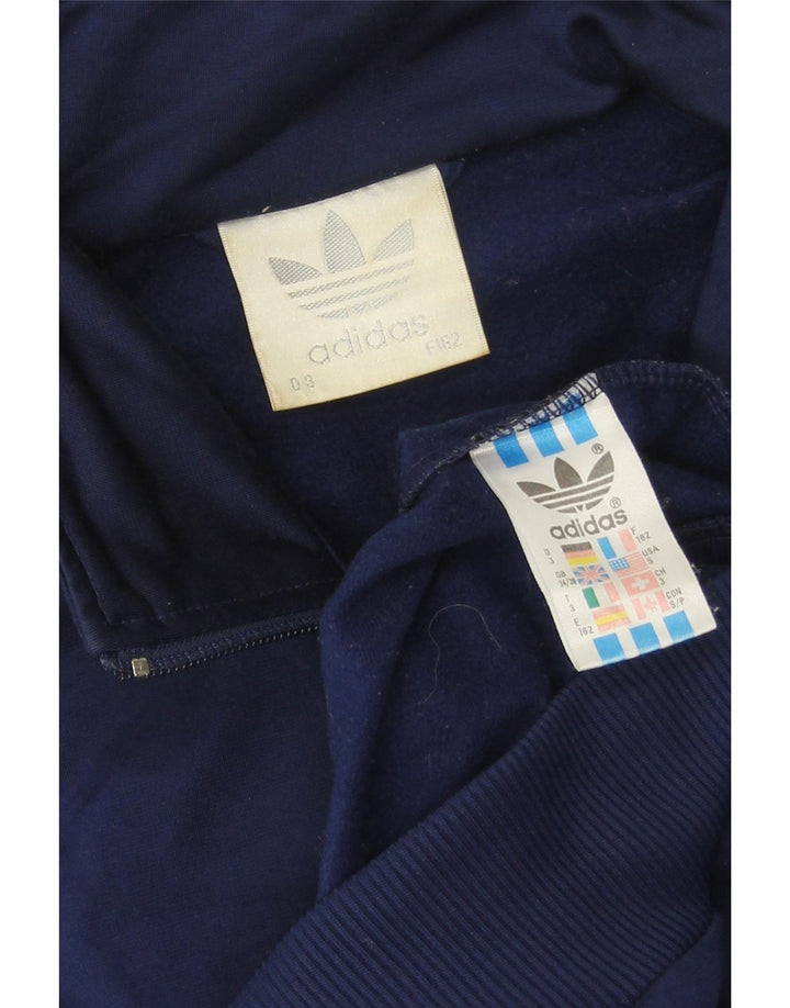 Adidas Damen Trainingsanzug Top Jacke UK 34/36 Small Marineblau Polyester