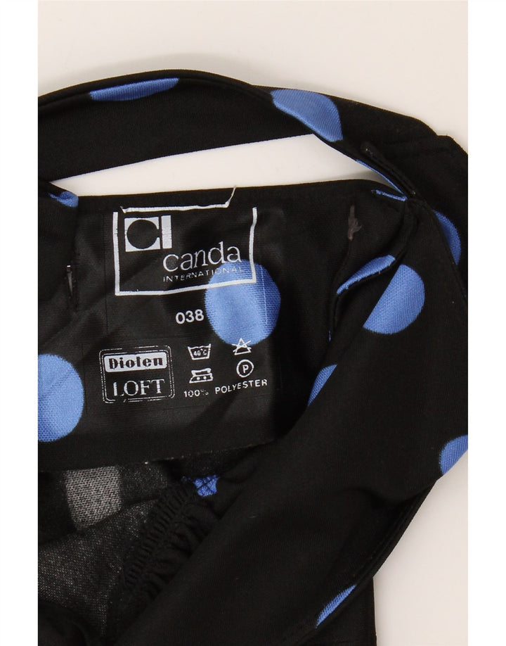 Canda Neckholder-Maxikleid für Damen, EU 38, Mittelschwarz geflecktes Polyester