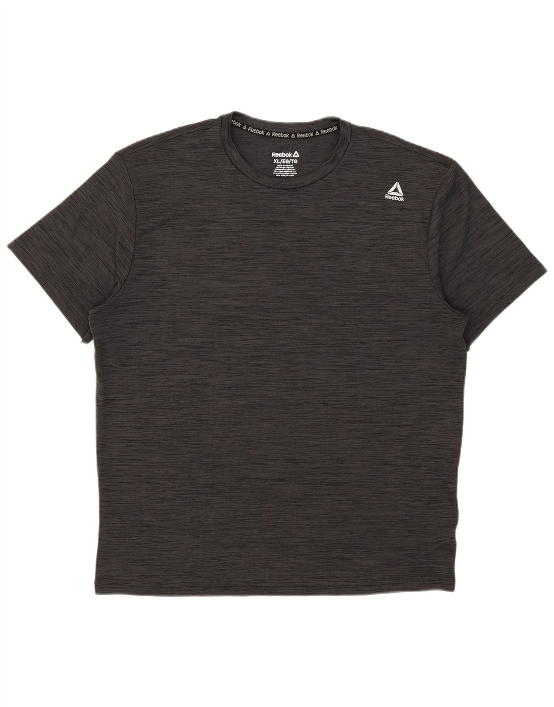 Reebok Herren T-Shirt Top XL Grau geflecktes Polyester