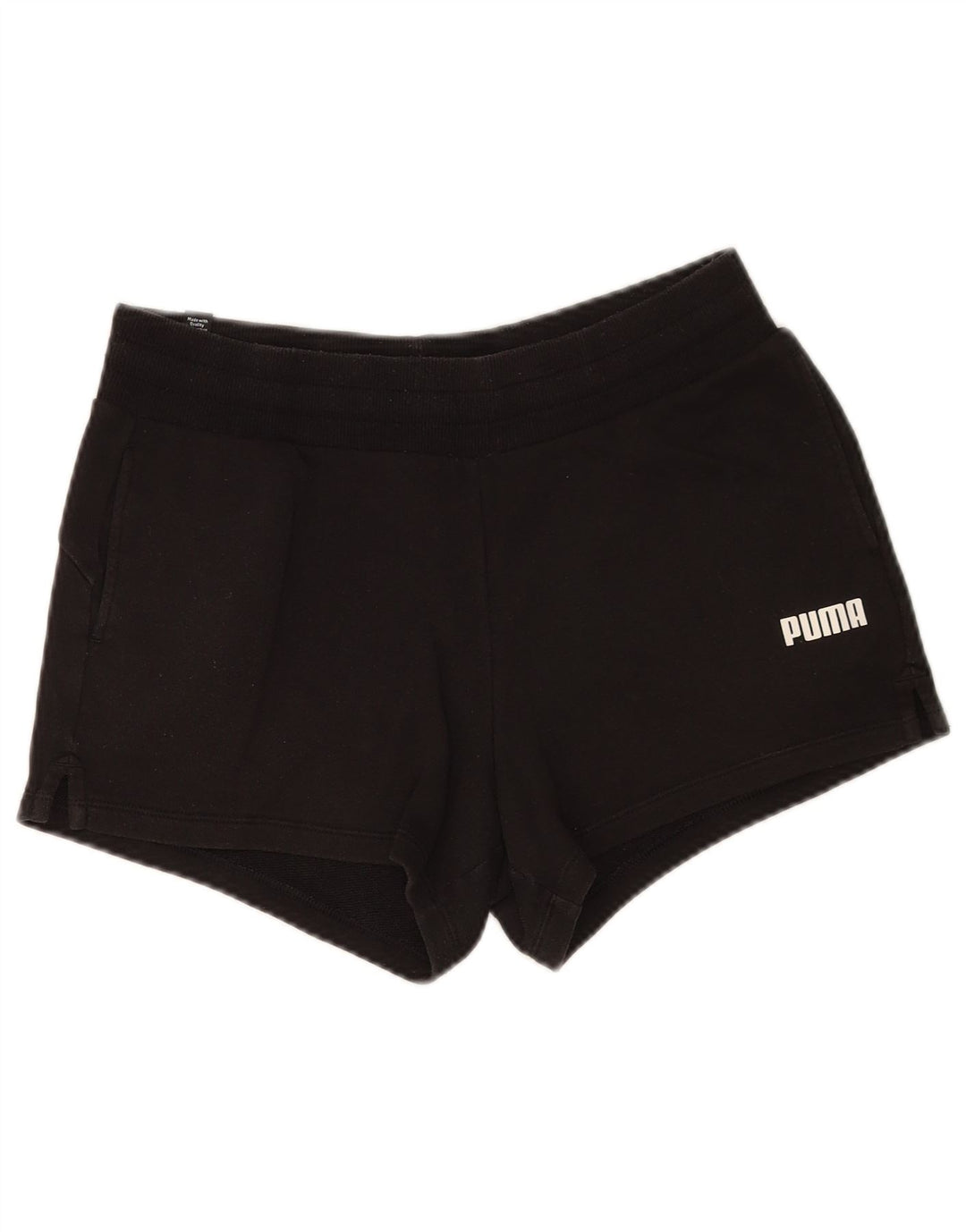 Puma Damen Sportshorts UK 12 Medium Schwarz Baumwolle