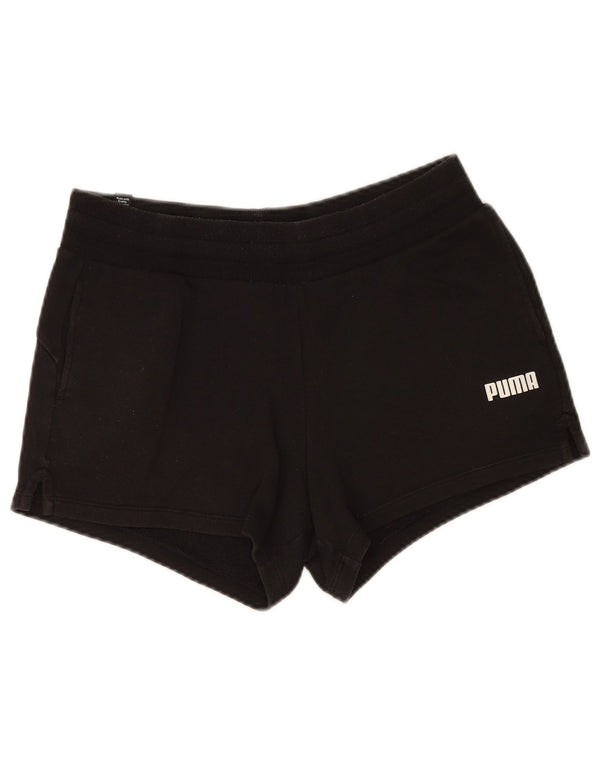 Puma Damen Sportshorts UK 12 Medium Schwarz Baumwolle